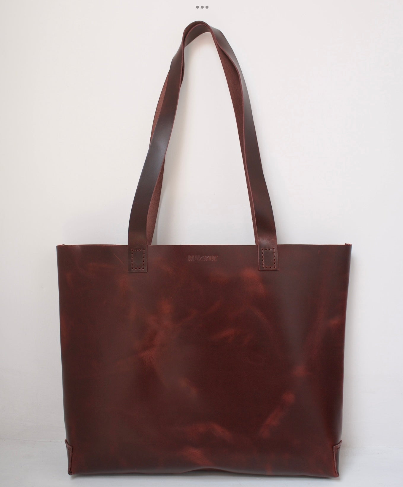 Bolsa de piel burgundy