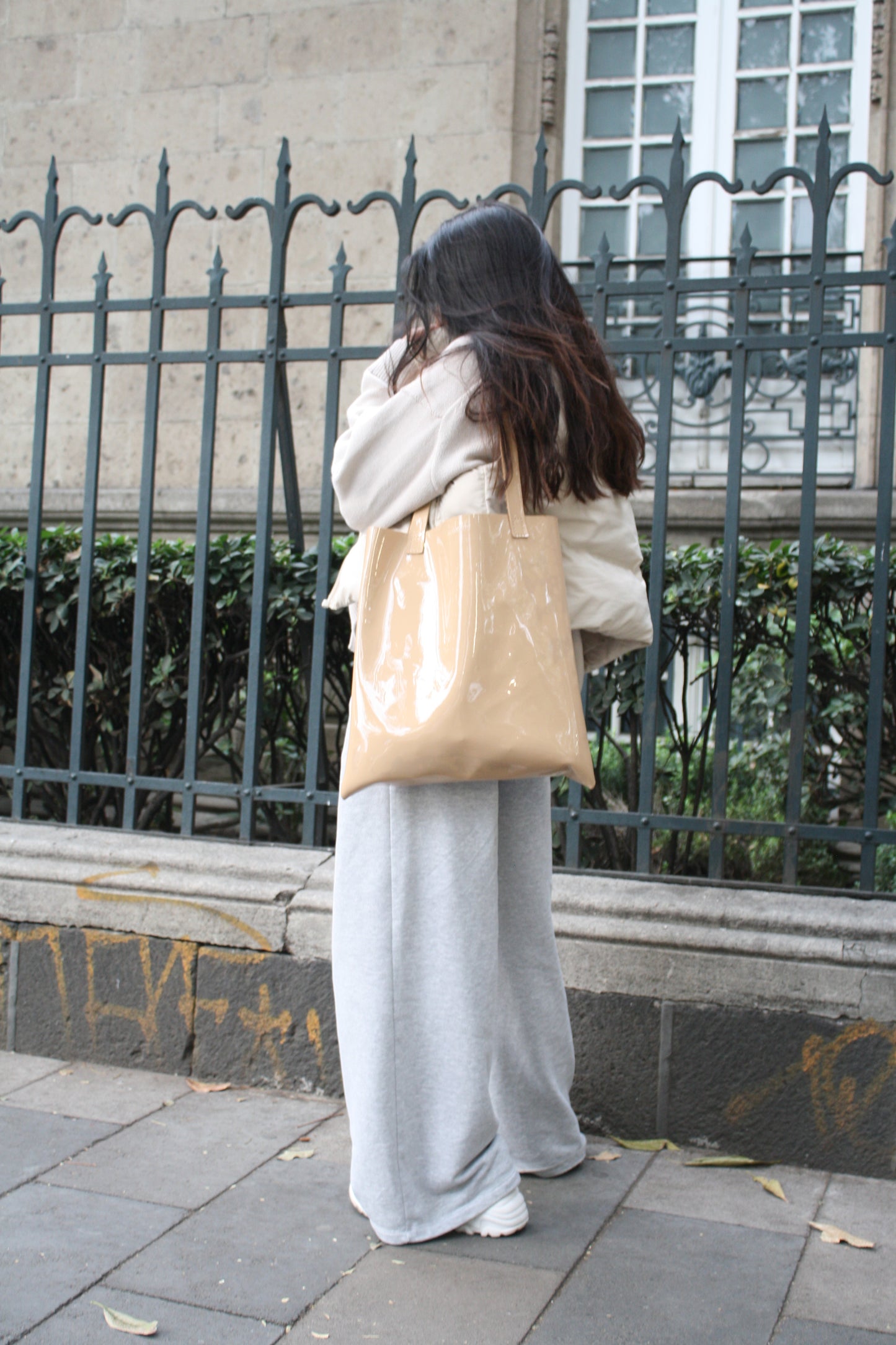 Bolsa piel beige